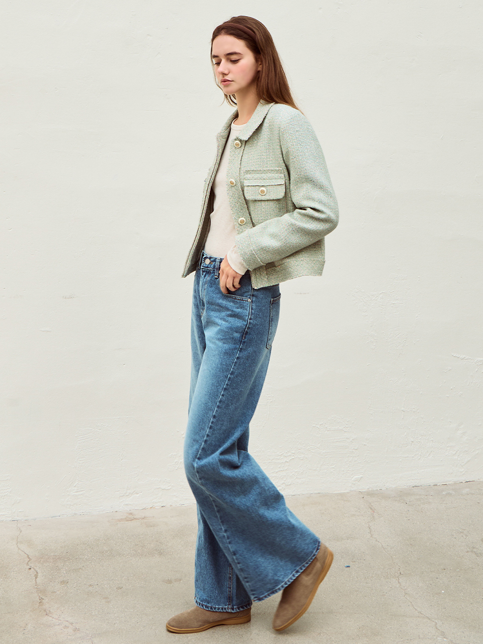 Solly tweed jacket - Mint