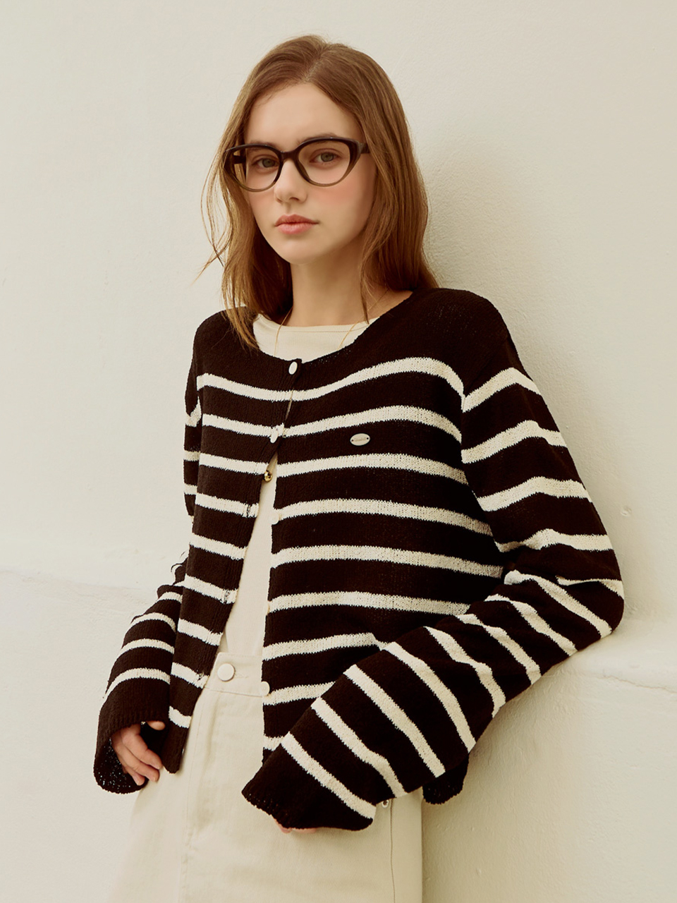 Soft stripe cardigan_2 Colors
