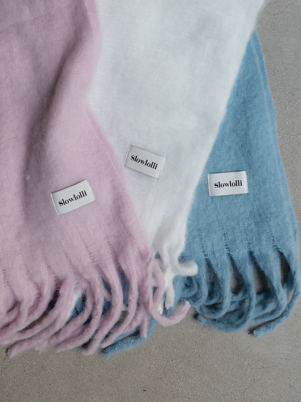 Pastel mood knit muffler_3 Colors