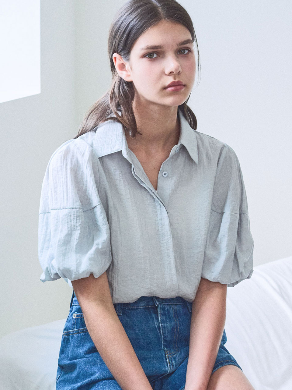 [3rd] Roen volume puff blouse_2 Colors