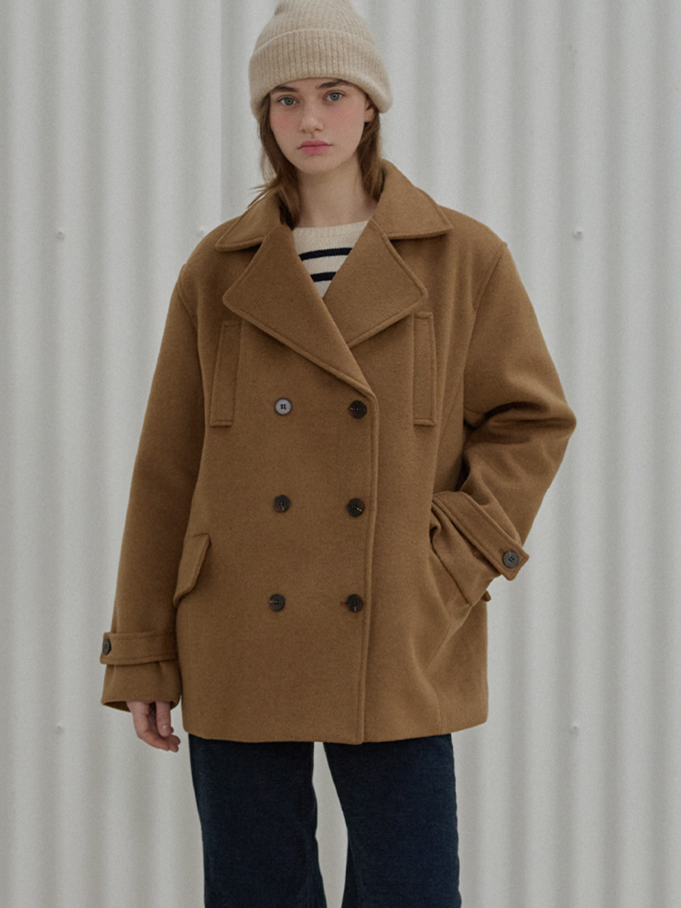 [Influencer pick] [Quilting ver.] Soft harbor half coat - Camel