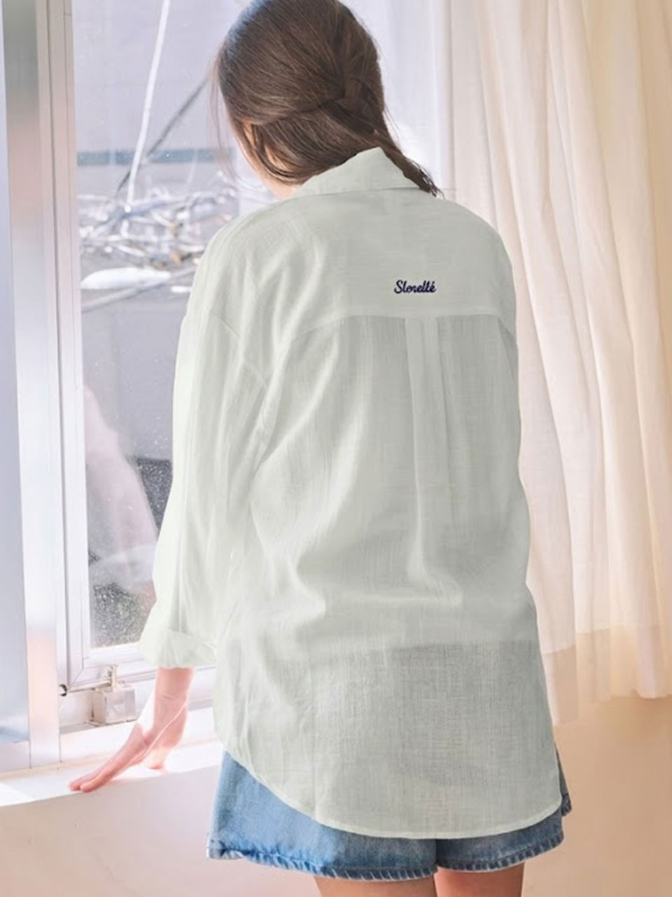 [3rd] Sheer back logo shirt_3 Colors