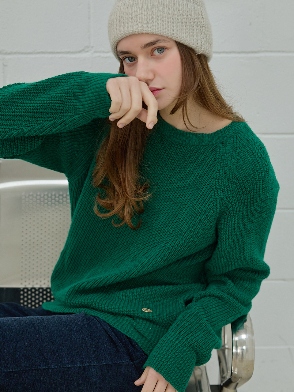 Glan crew-neck knit_6 Colors
