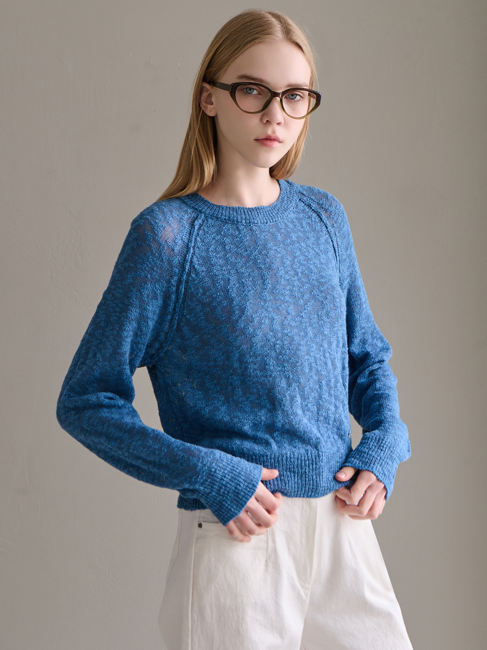 Slub texture knit_4 Colors