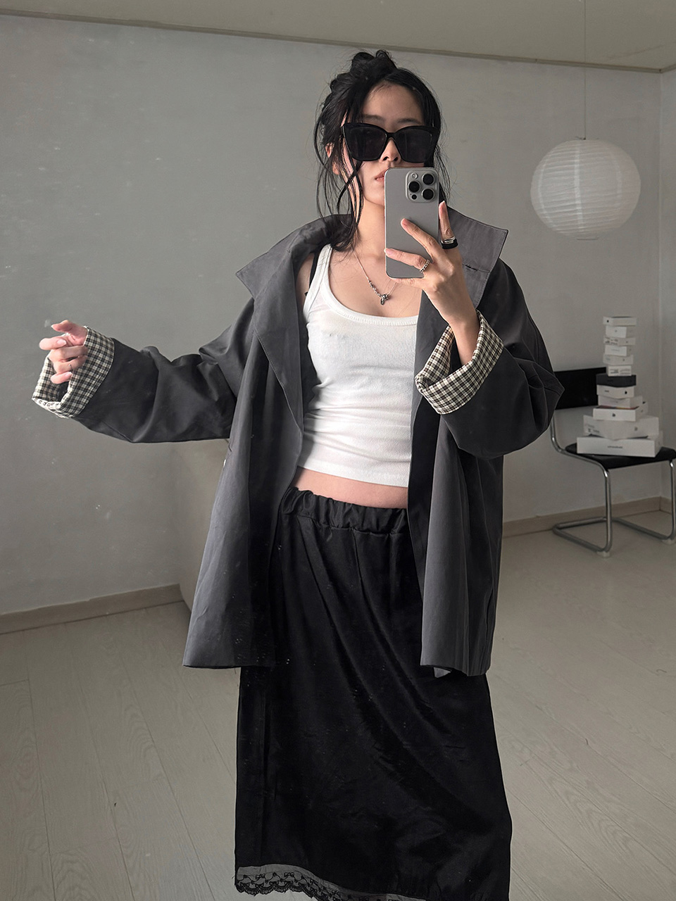 [3th reorder] A line half jacket_2 Colors