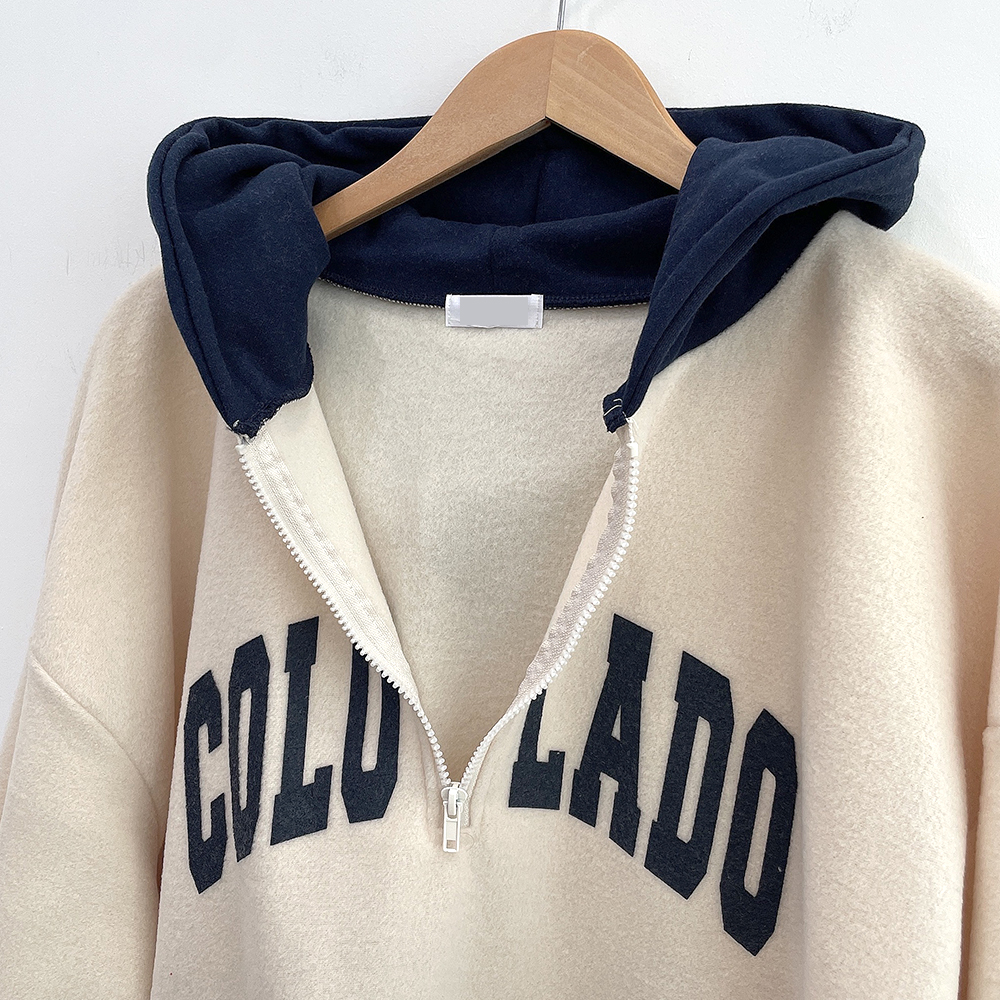 アノラックオーバーサイズ裏起毛ハーフジップパーカー | ファッション