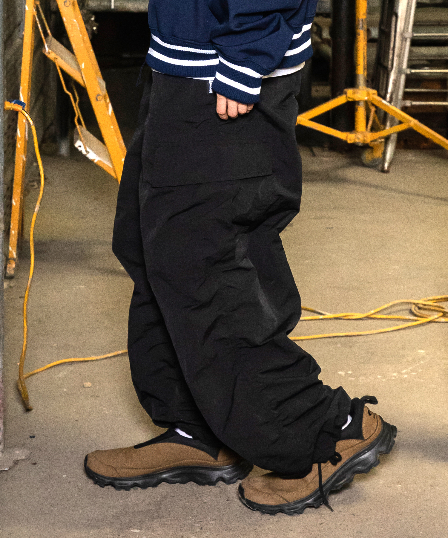 XP127 Shirring Cargo Pants (BLACK) | ファッション通販サイト NUGU