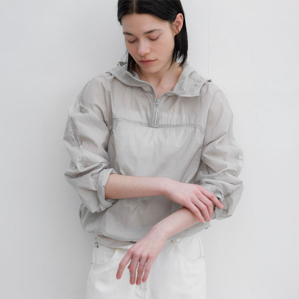 (BL-4395)AN HOODY BLOUSON BLOUSE