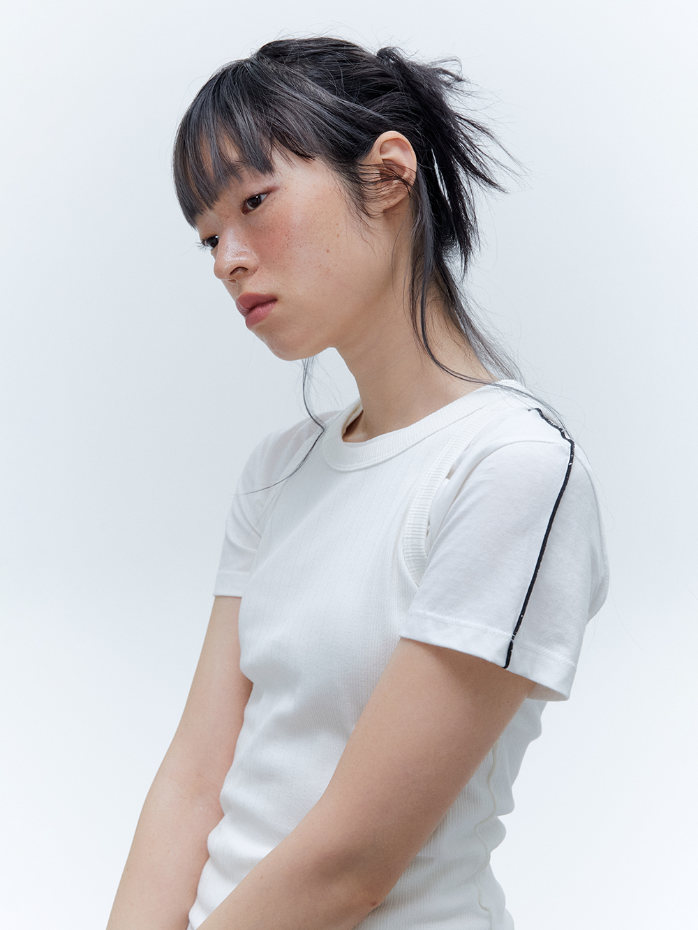 Line Pointed T-shirt OFF WHITE | ファッション通販サイト NUGU