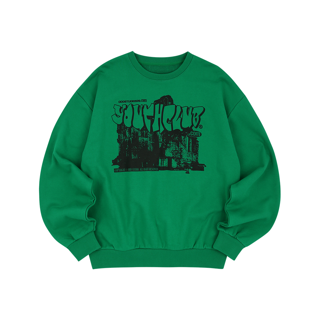 Youthclub Balloon Fit Sweat Shirt - green | ファッション通販