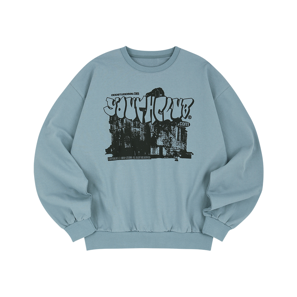 Youthclub Balloon Fit Sweat Shirt - sky blue | ファッション