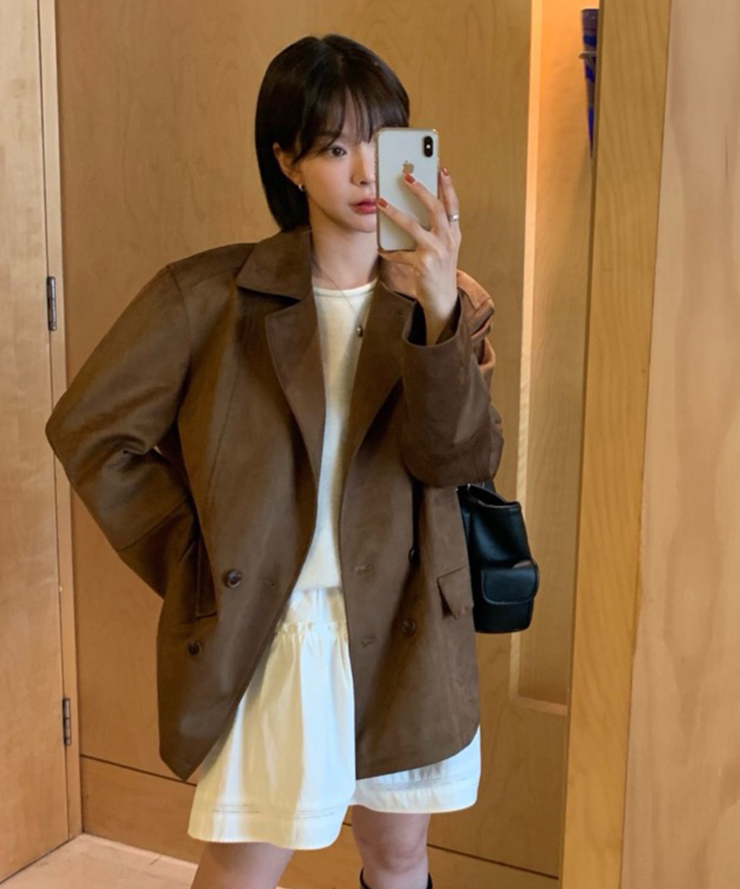 Rust Suede Jacket - Brown