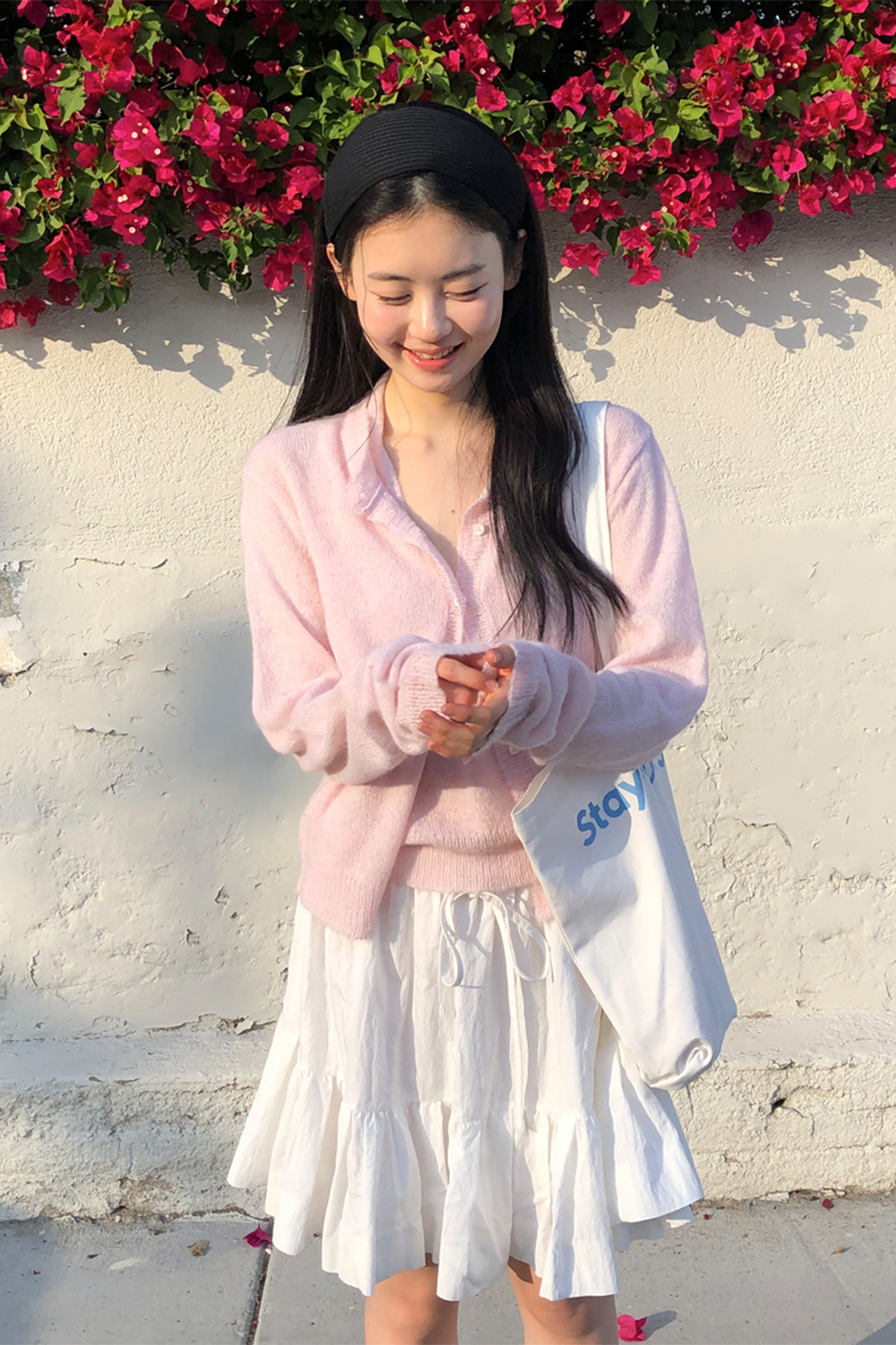 Spring soft cardigan set_baby pink