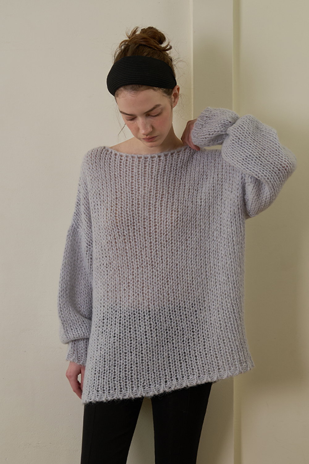 Soft loose knit_skyblue