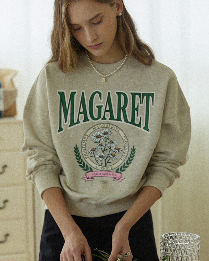 Margaret Artwork Sweatshirt - Oatmeal