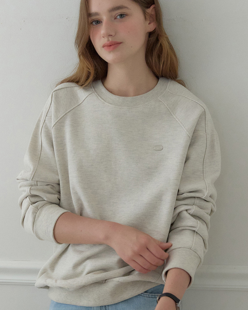 Cutline Raglan Sweatshirt - Oatmeal