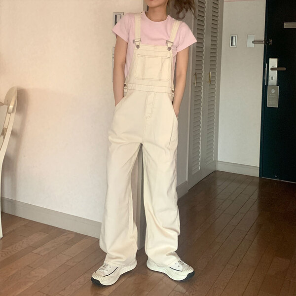 tumuguアイボリー コットンオーバーオール コットンオーバーオール | ファッション通販サイト NUGU