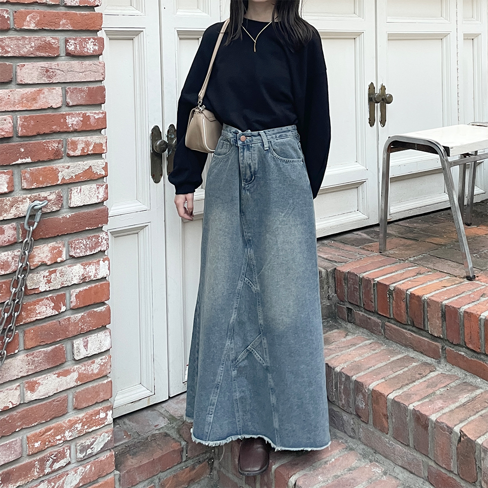 マーメイドデニムロングスカート | ファッション通販サイト NUGU