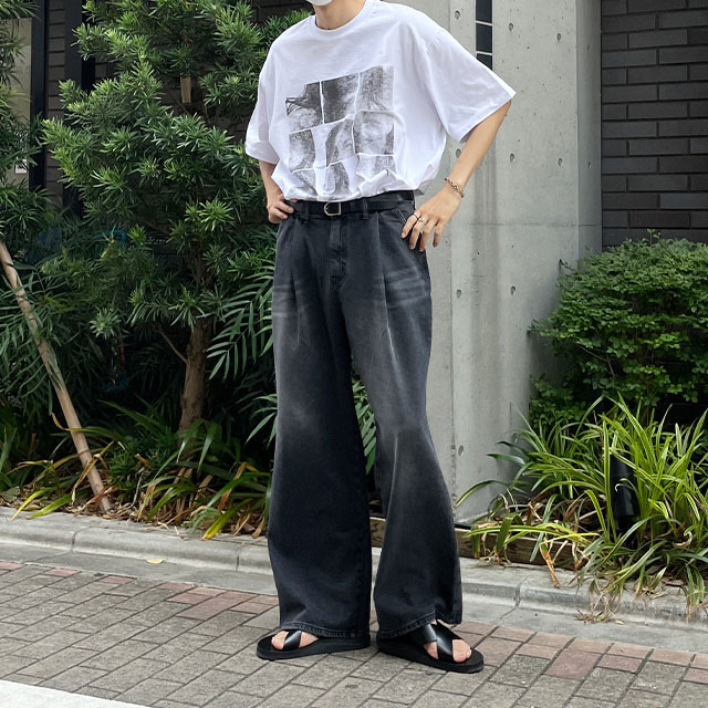 320 pintuck denim pants | ファッション通販サイト NUGU