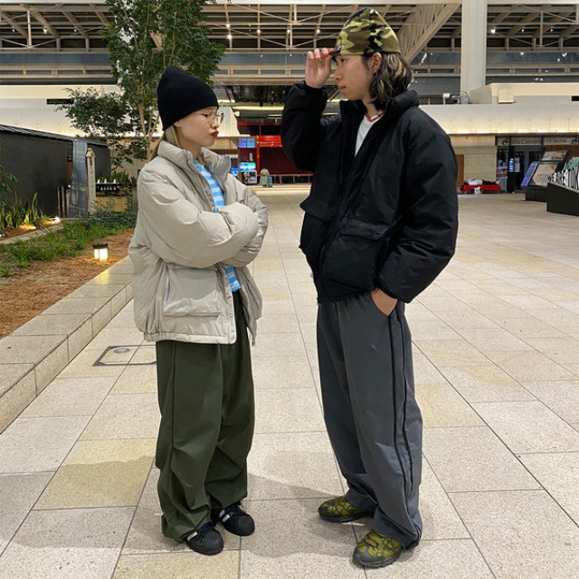 ユニセックスポケットダウン