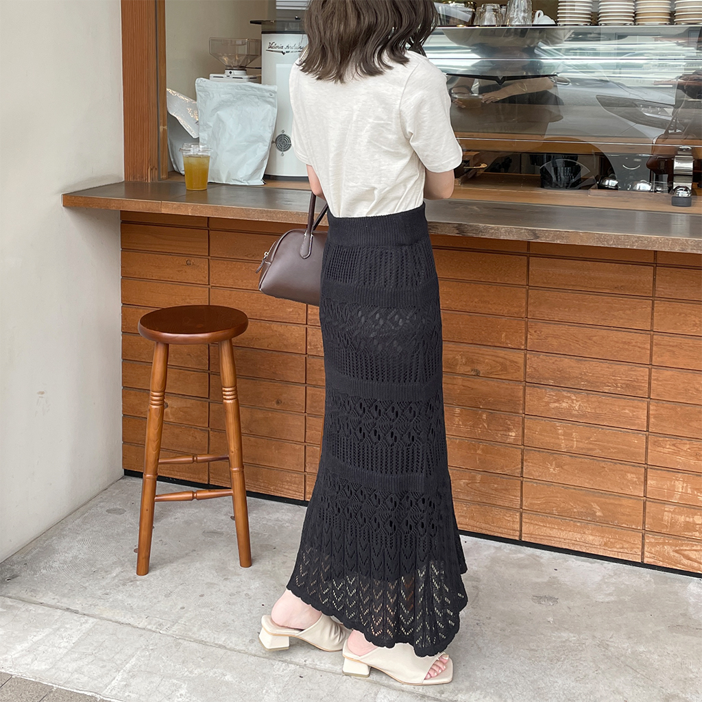 クロシェニットロングスカート | ファッション通販サイト NUGU