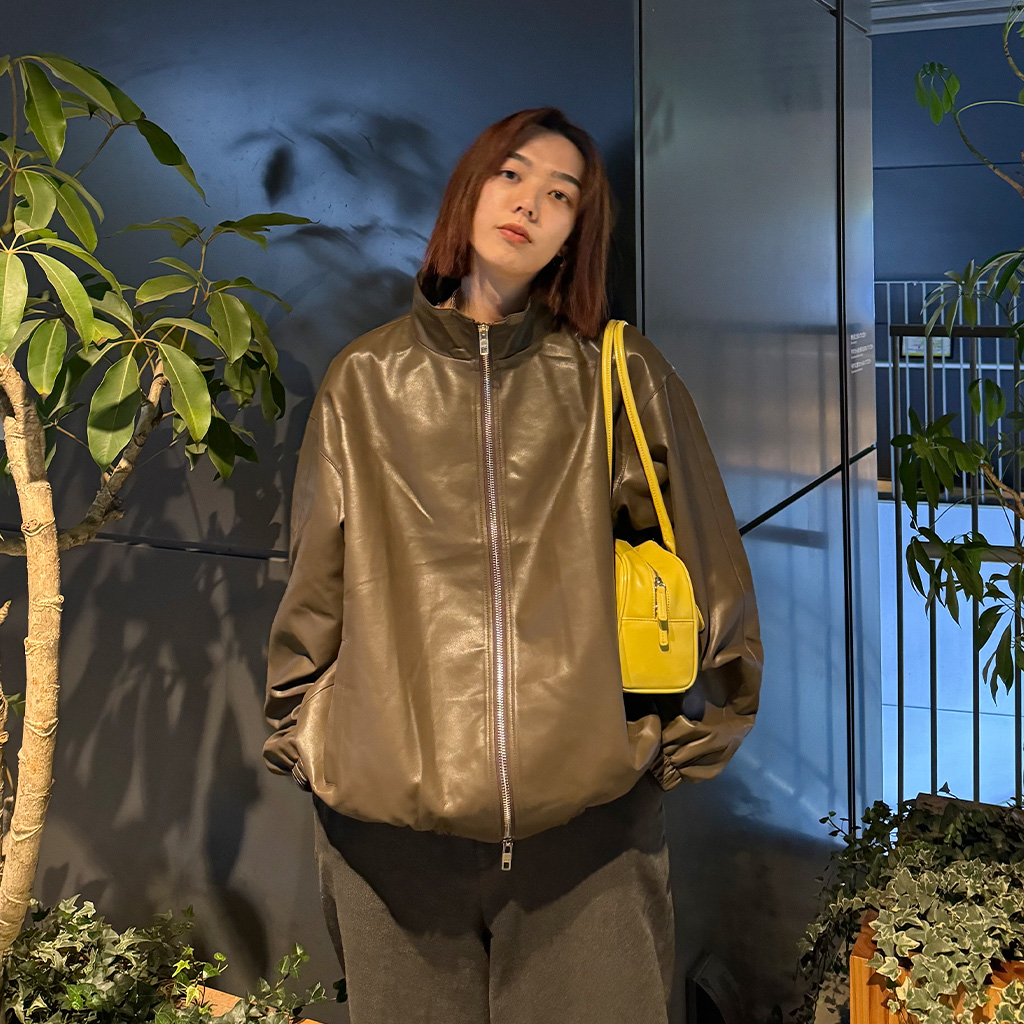 ハイネックレザージップアップジャケット | ファッション通販