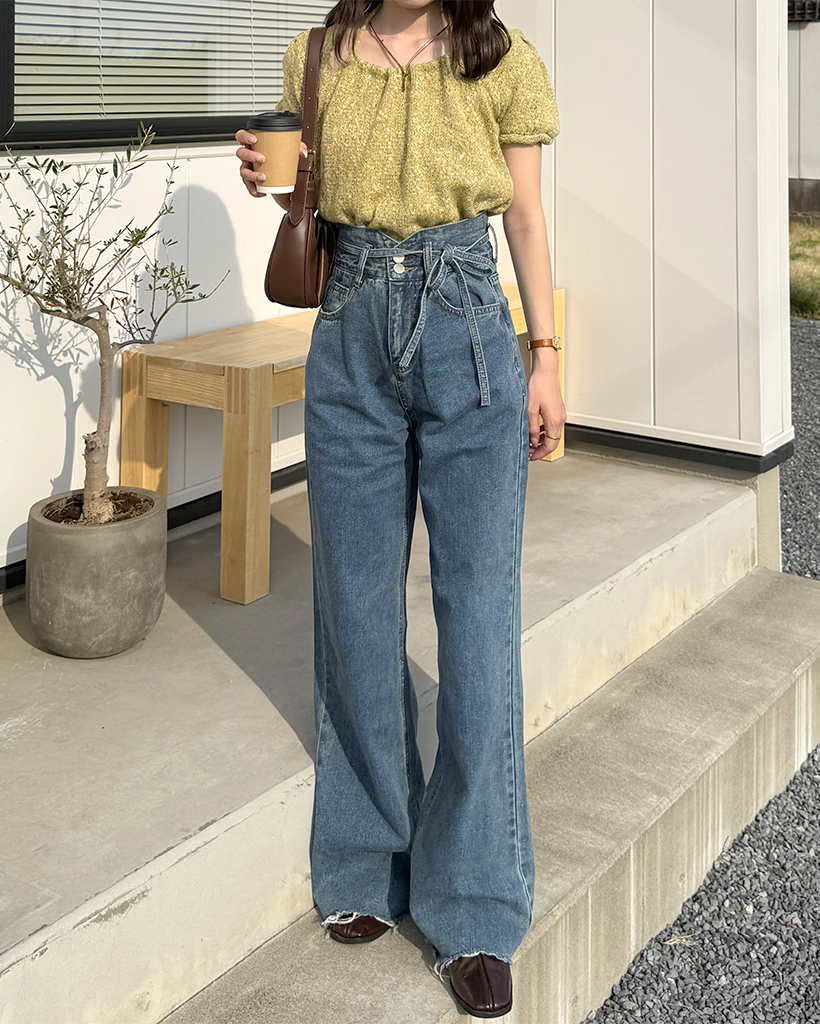 45R はならきもデニム パンツ レディーステーパードデニムパンツ | 激安靴の通販 ヒラキ公式サイト