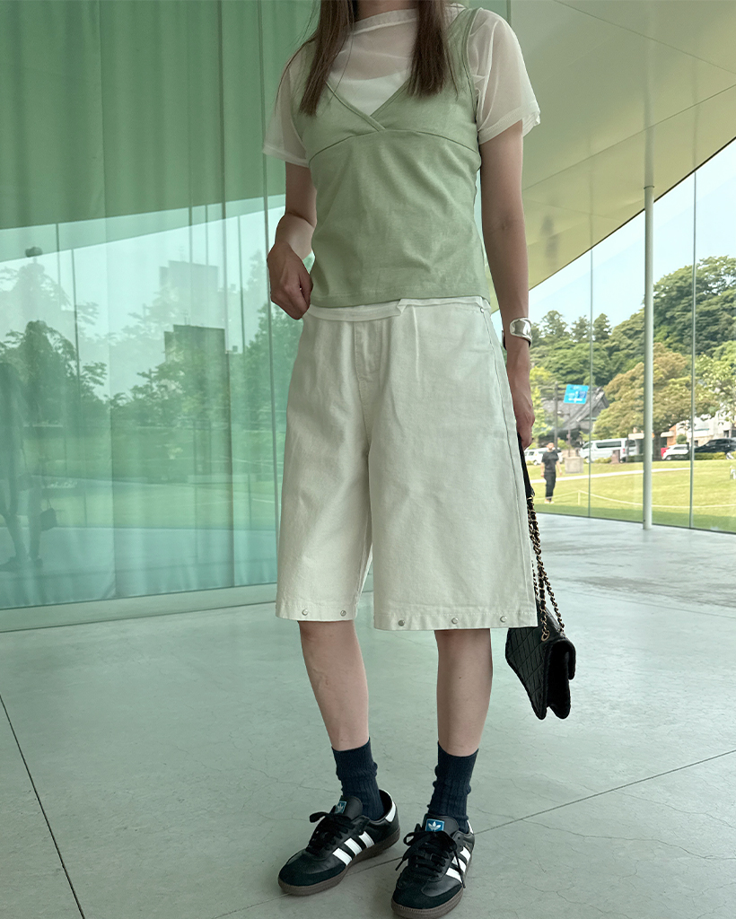 スタッズディテールバミューダパンツ | ファッション通販サイト NUGU