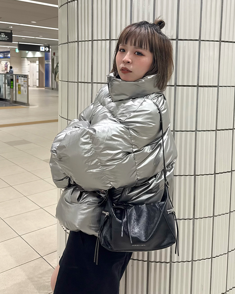 ユニセックス)グロッシーショートダウンジャケット | ファッション通販