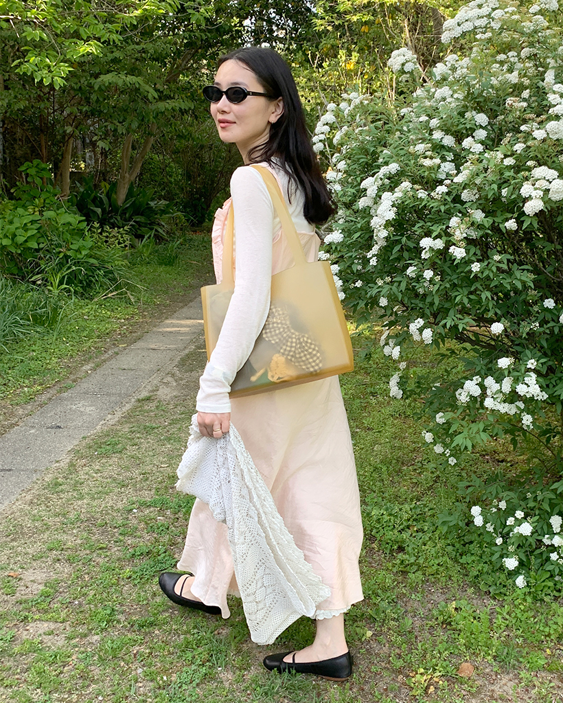 【m】LERURE SheerA-lineonepiece マスタード LERURE SheerA-lineonepiece マスタード レディース