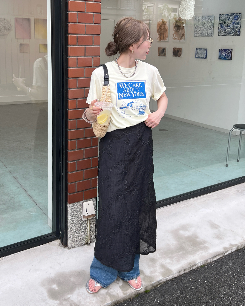 早い者勝ち♡épine ロゴ刺繍入りTシャツ半袖セットnuguBibiy.好きに 刺繍ロゴ半袖Tシャツ◇
