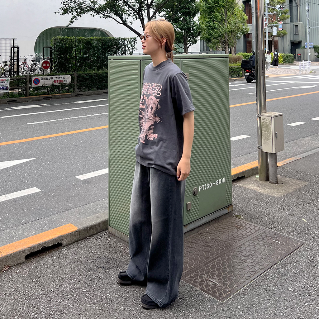 あーたんページ ユニセックス) ヴィンテージウォッシュデニムパンツ