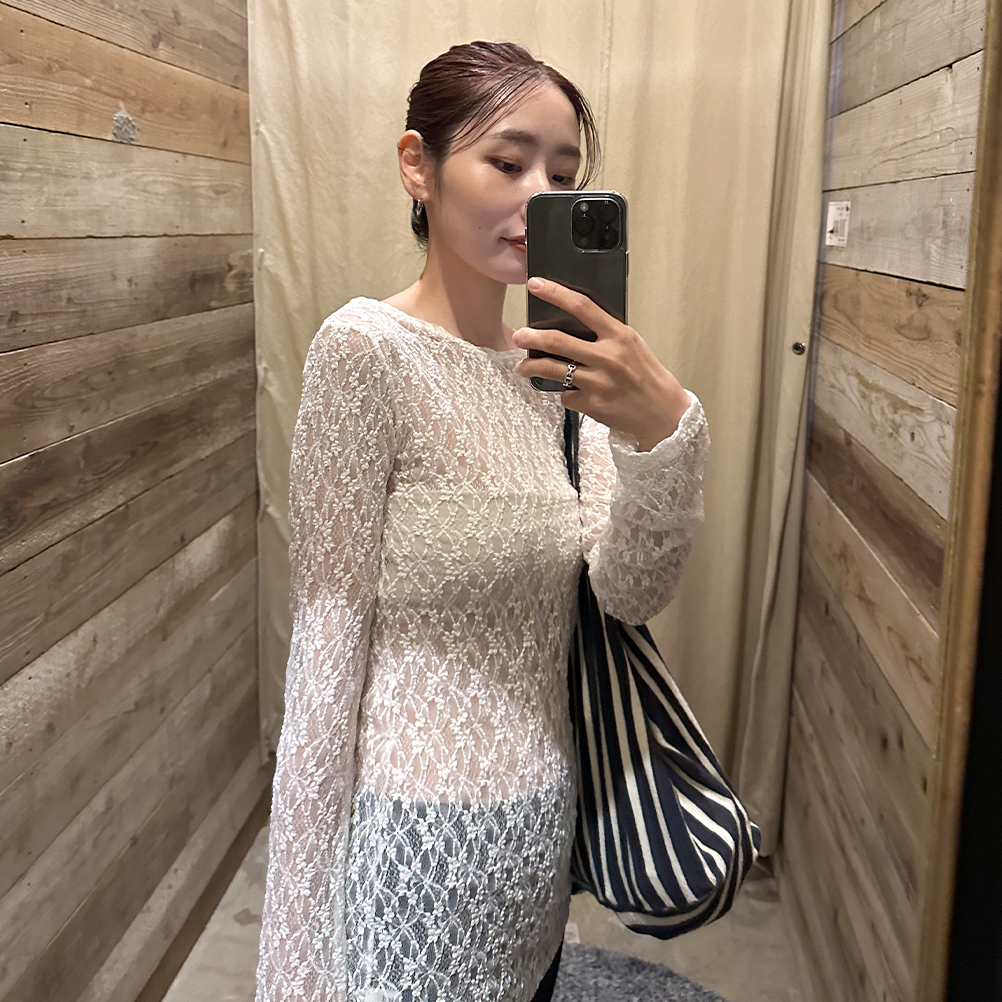 シースルーレースレイヤードTシャツ | ファッション通販サイト NUGU