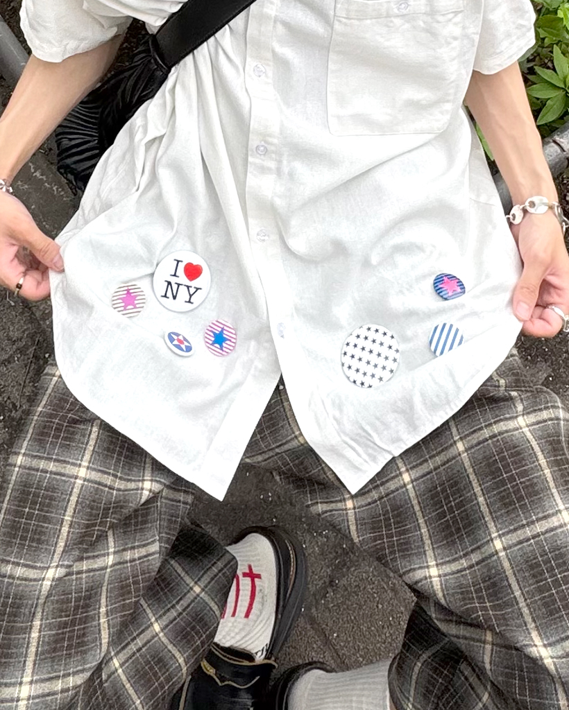 ❤︎ 【8/17-25 発送不可】ページ 缶バッジ 12点 ピンクボーダー缶バッジ | ファッション通販サイト NUGU