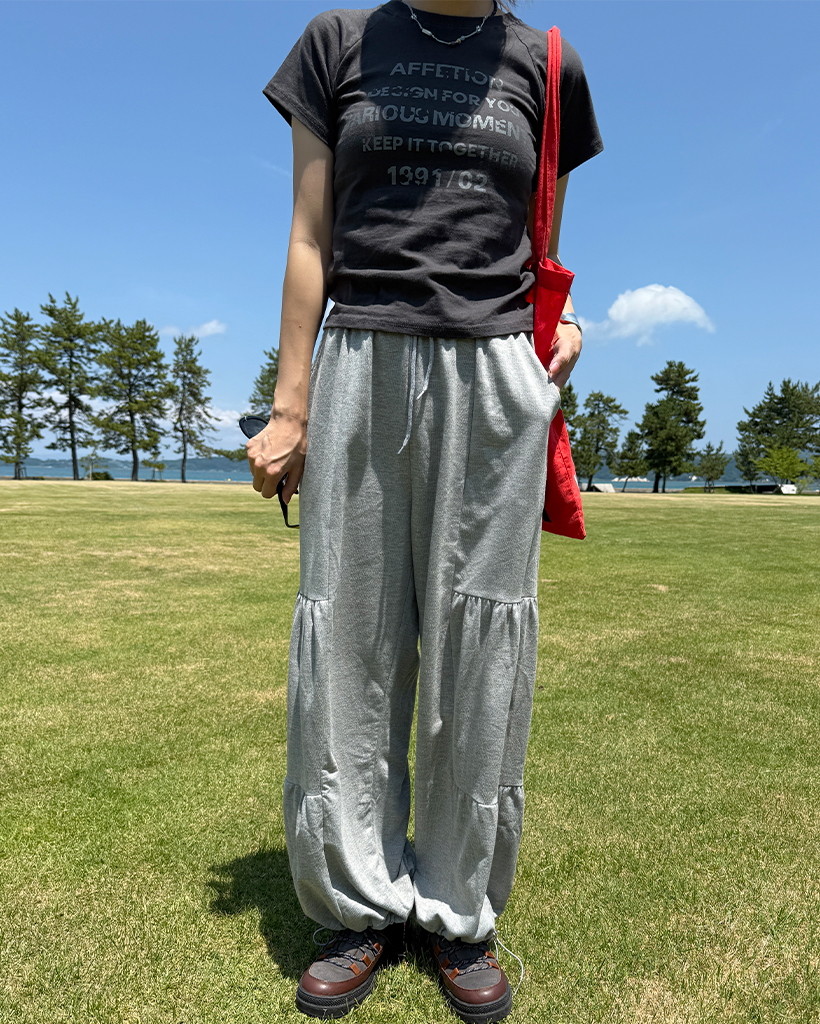 rurumu:シャーリングフリルパンツ rurumu:（ルルムウ）の「rurumu:/ルルムウ/Liberty frill Pants