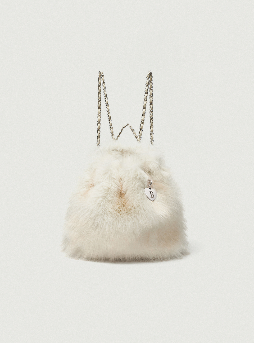 【購入特典】[yuchan x The Barnnet] Fur Drawstring Backpack_Ivory