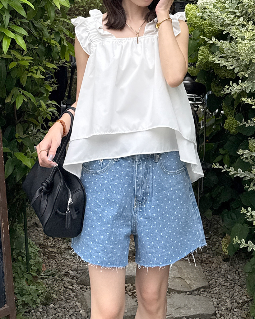 nine　スタッズ　ショートパンツ VQ ジーンズ デニム デニムパンツ Studded denim shorts