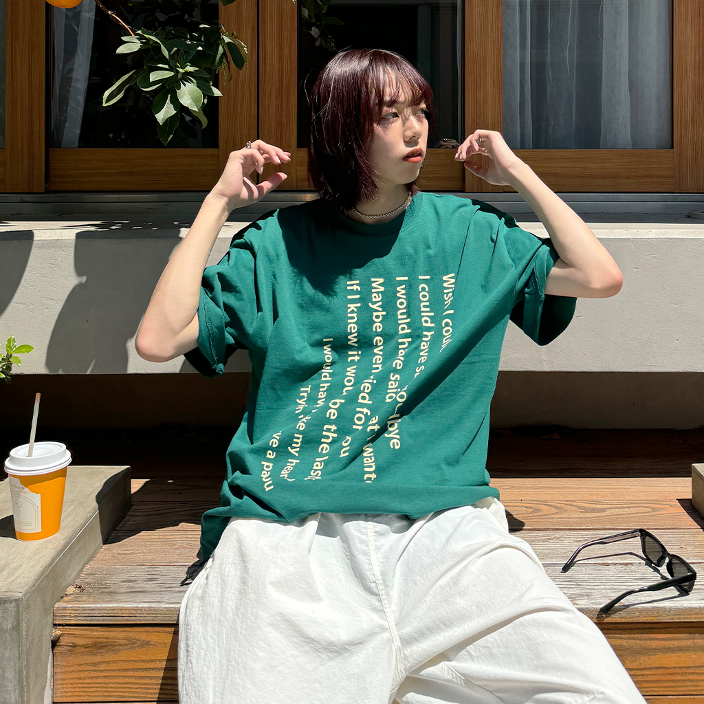 [WACKYWILLY]レタリング フォンテ レタリング Tシャツ (2 COLOR) WISHレタリングTシャツ | ファッション通販サイト NUGU
