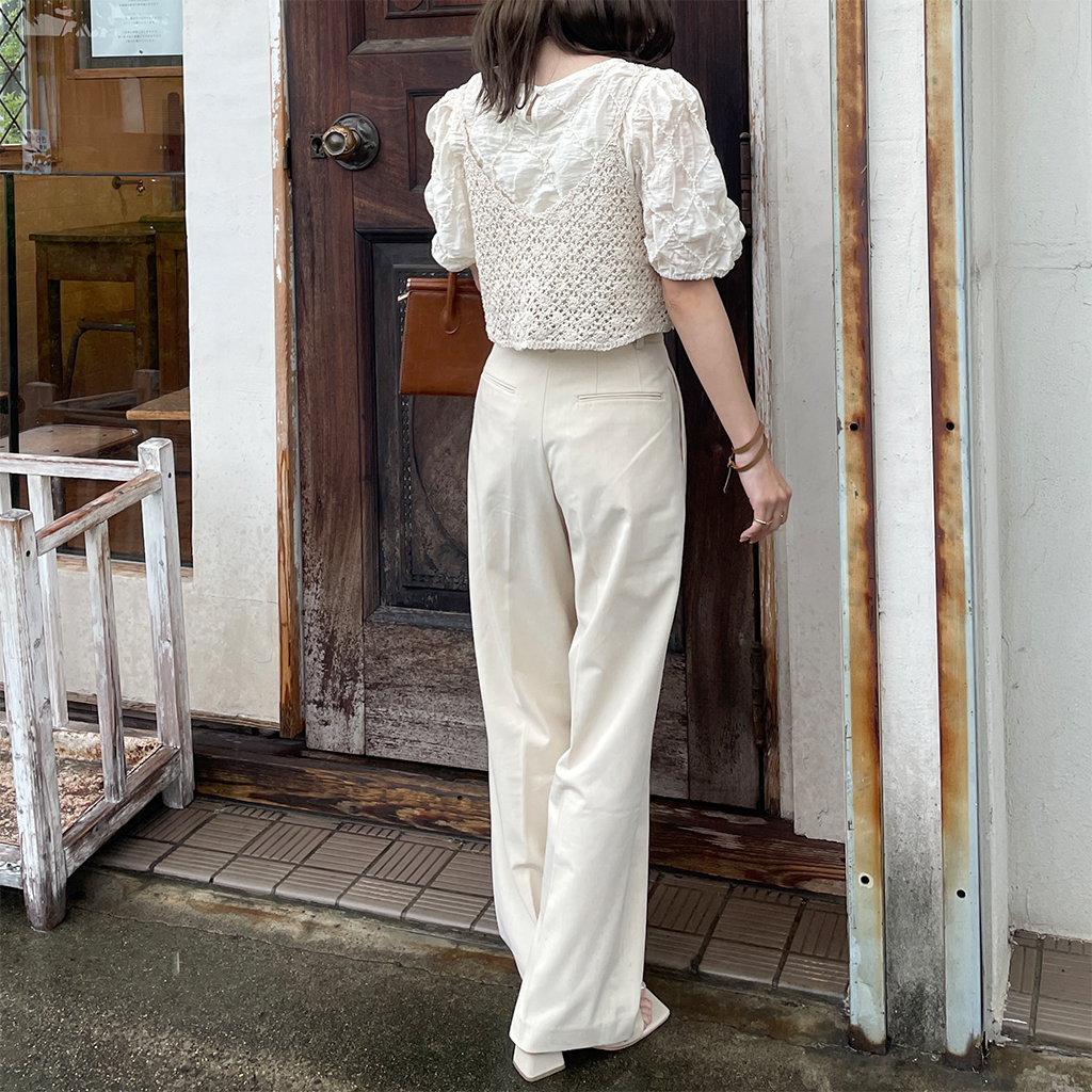 eaphi　ビスチェ HAND CROCHET KNIT BUSTIER【POPUP先行】