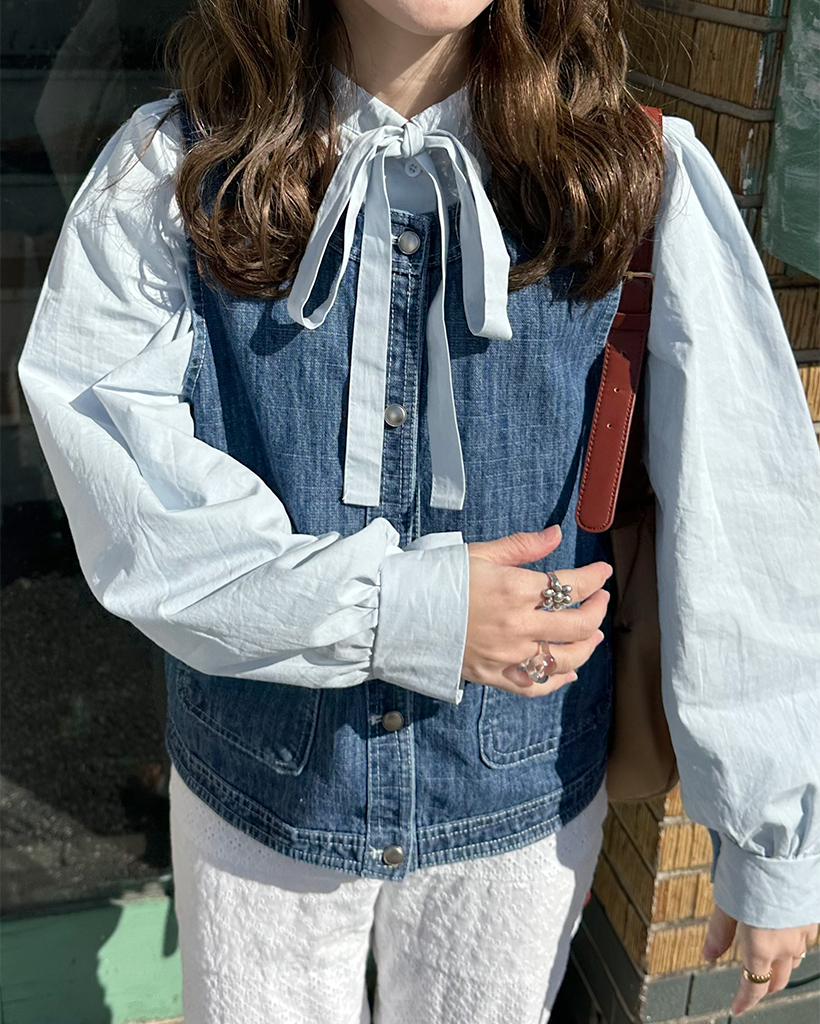 シャーリーテンプル♥リボン&ロゴ刺繍襟♥ブラウス♥120cm TODDLER TOPS – Shirley Temple Online Store