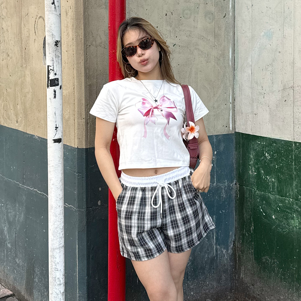 ピンクリボンプリント半袖Tシャツ | ファッション通販サイト NUGU
