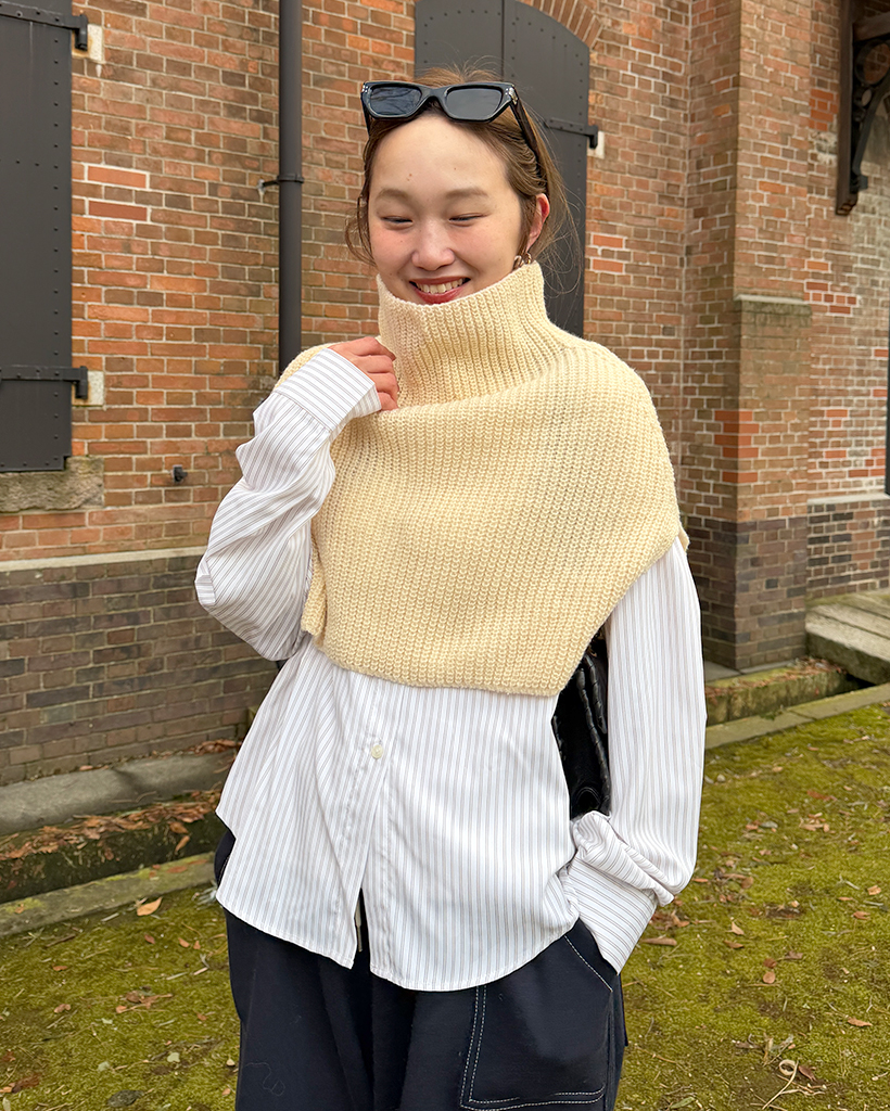 ニットショールネックウォーマー | ファッション通販サイト NUGU