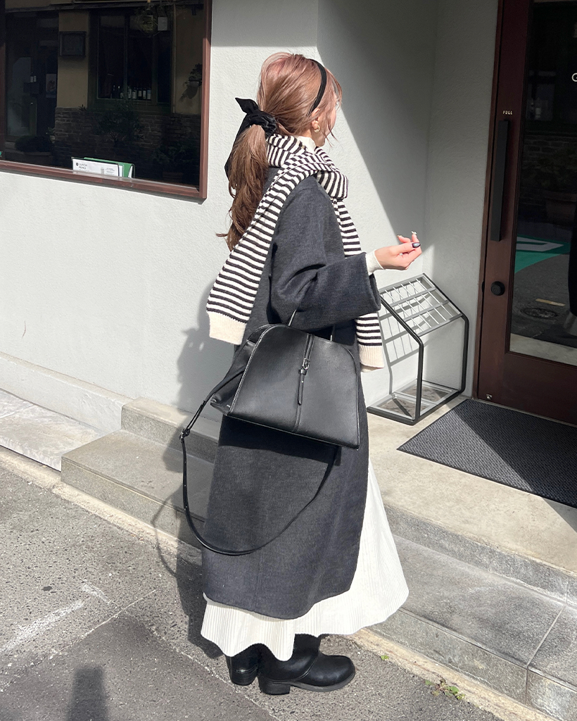 シンプルカラーロングコート | ファッション通販サイト NUGU