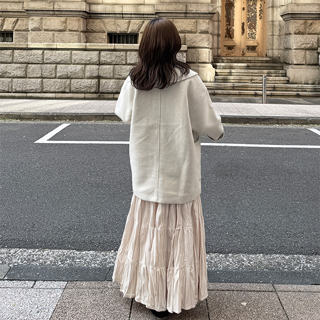 ビッグカラーダッフルハーフコート | ファッション通販サイト NUGU