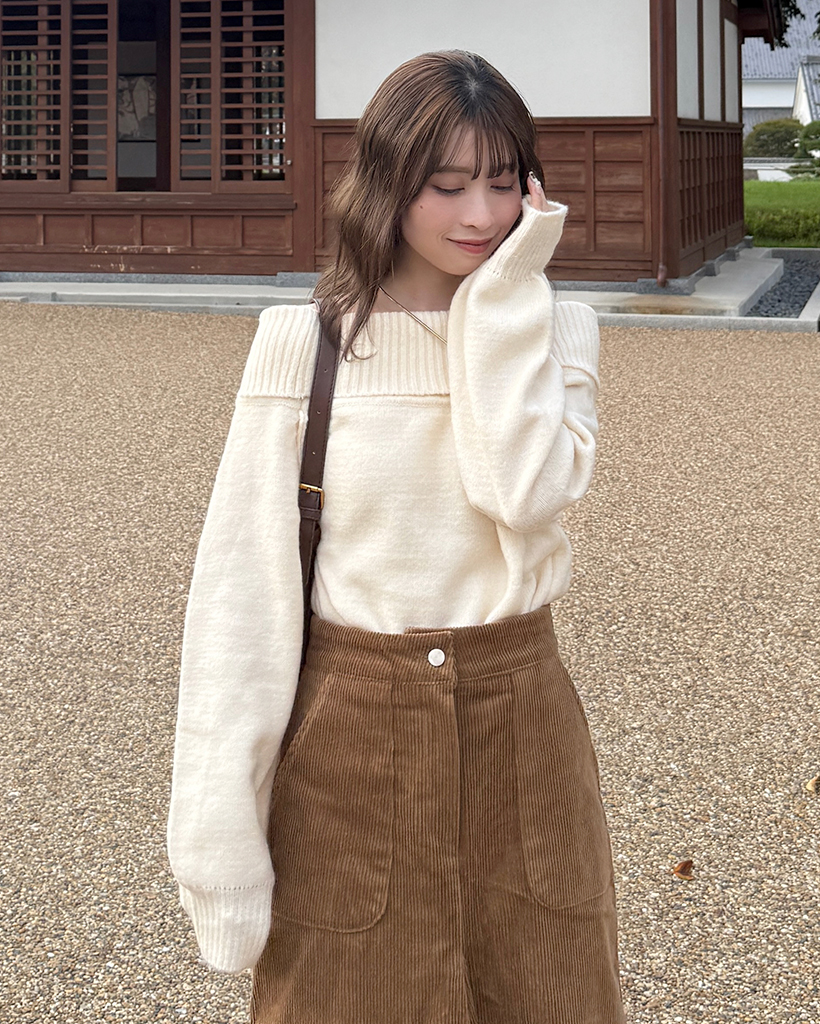 ベーシックオフショルニット | ファッション通販サイト NUGU