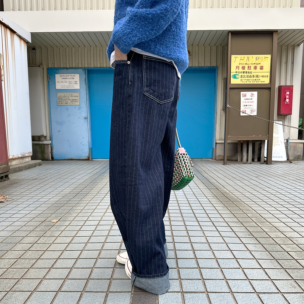ステッチラインワイドフィットデニムパンツ | ファッション通販