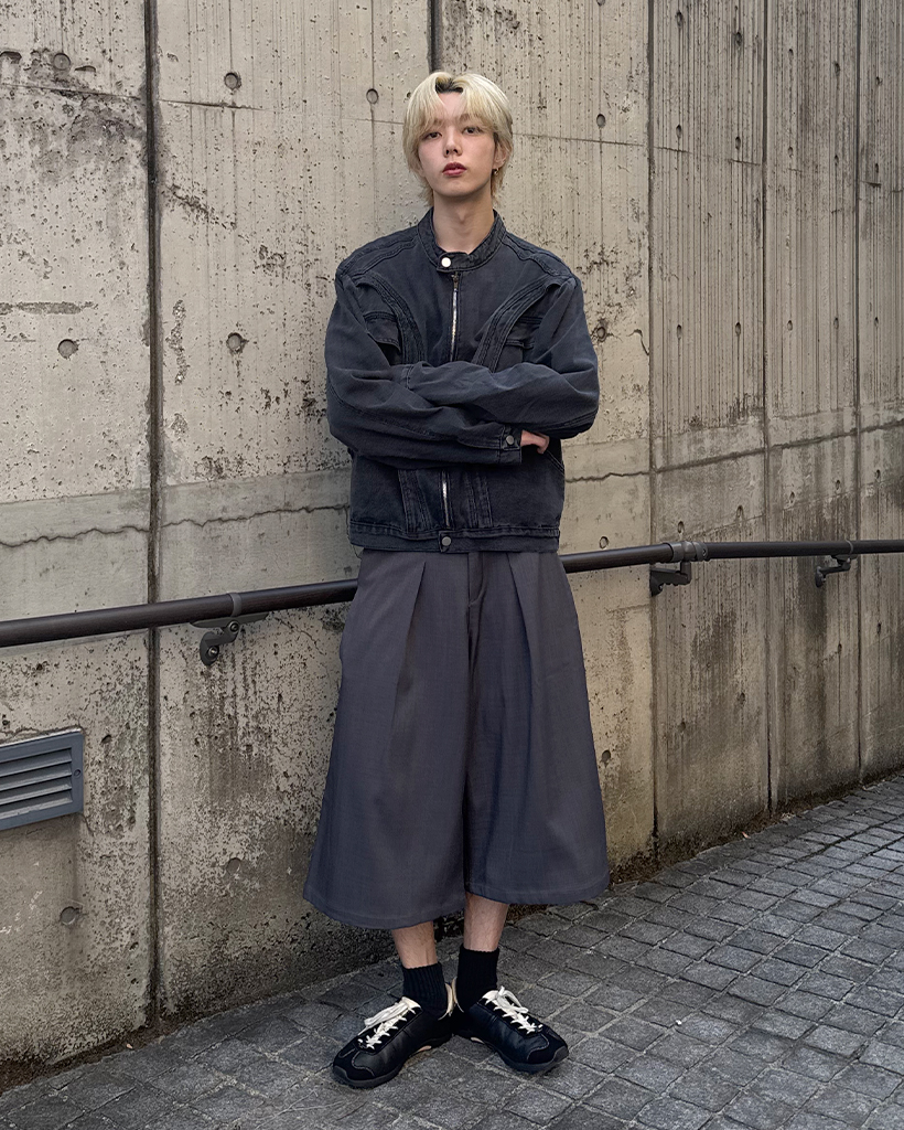 ユニセックス)デニムバイカージャケット | ファッション通販サイト NUGU