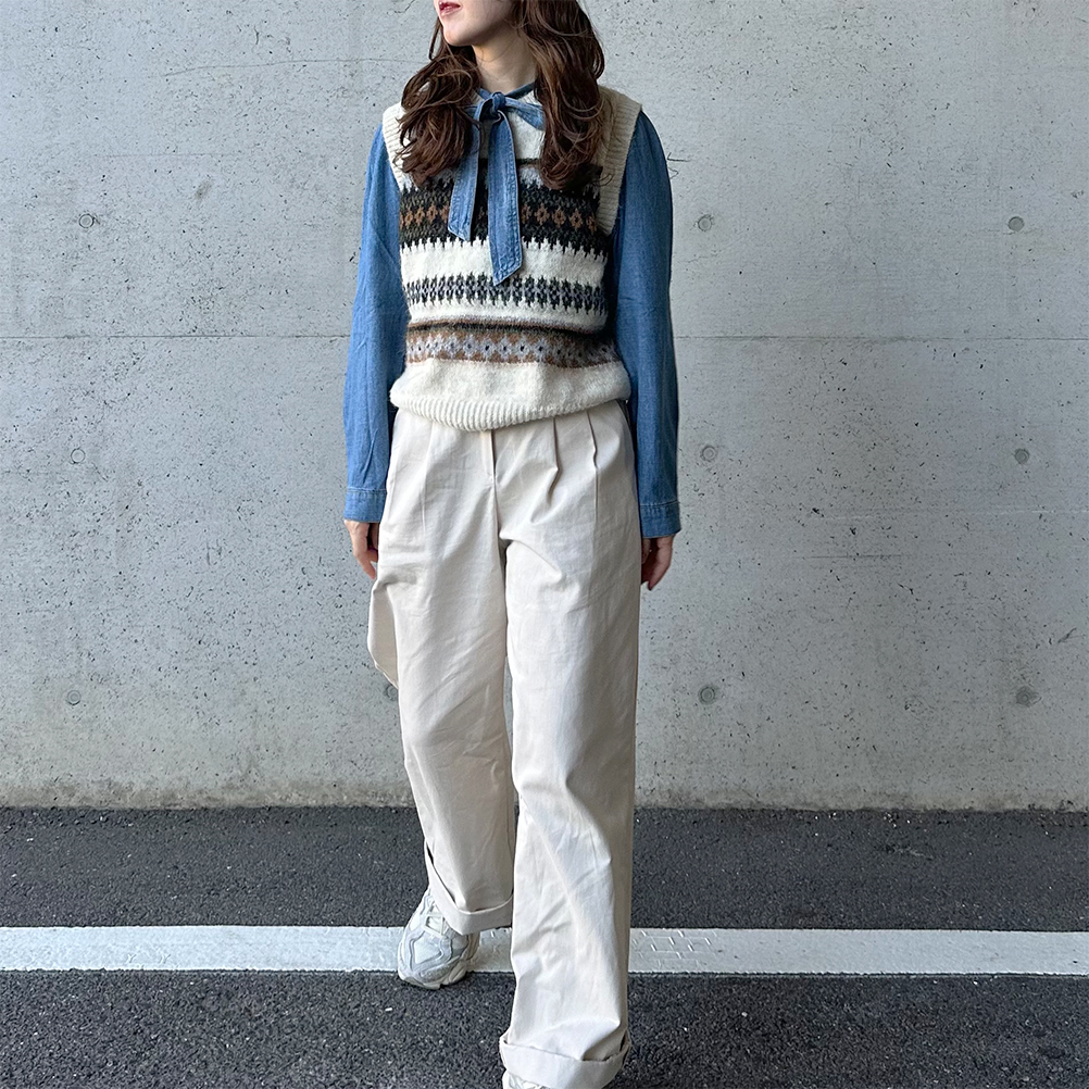 ノルディック柄ニットベスト | ファッション通販サイト NUGU