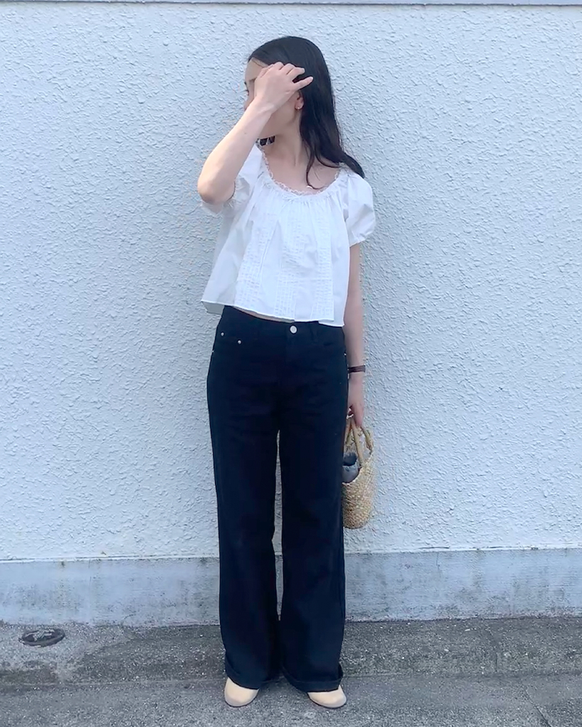 XTONZ WOMAN 花火ウォッシングコットンパンツ ブラック S ブラックコットンパンツ | ファッション通販サイト NUGU