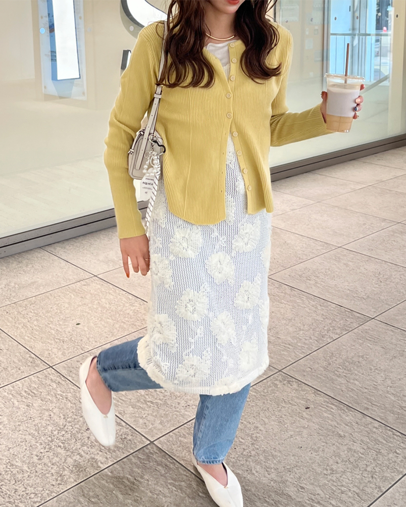 フラワーディテールキャミワンピース | ファッション通販サイト NUGU